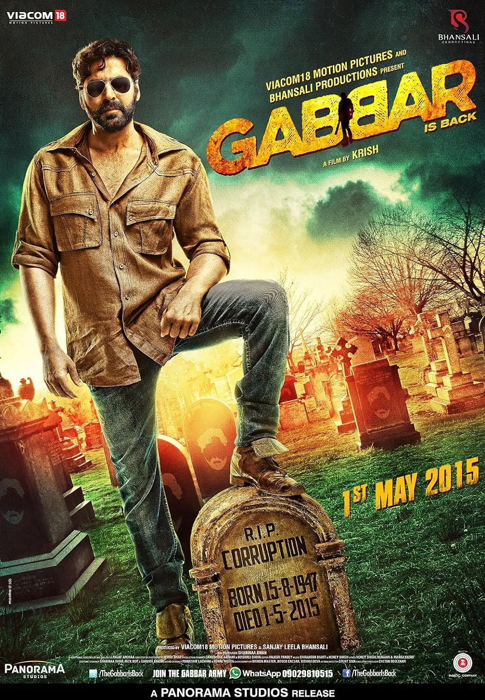 Gabbar is Back 2015 Hindi 480p BluRay ESub 500MB Download
