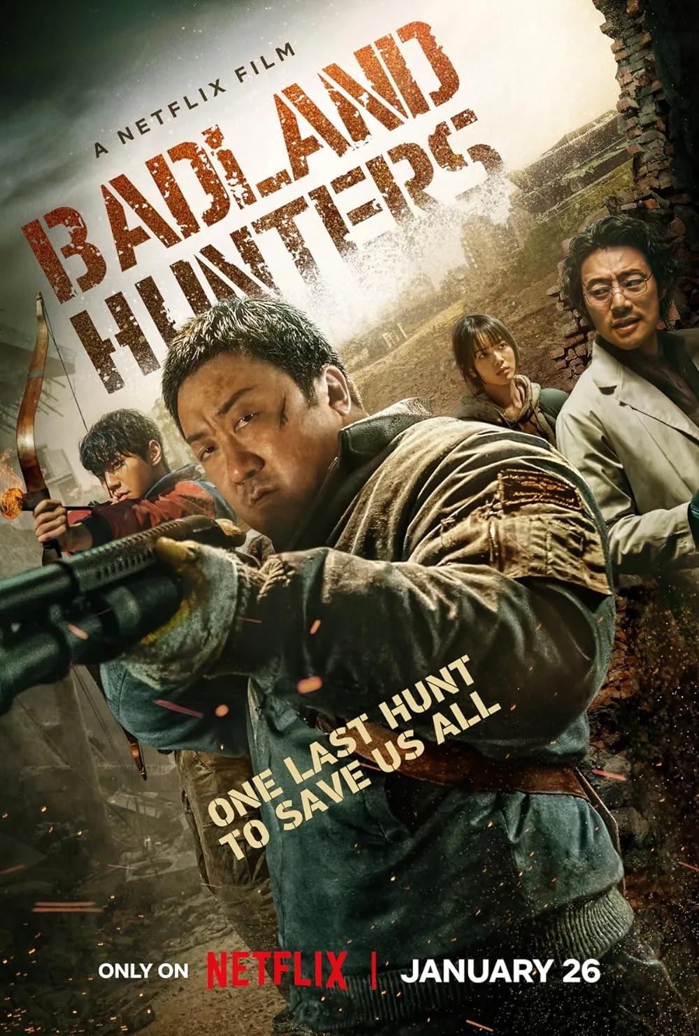 Badland Hunters 2024 Hindi ORG Dual Audio 480p NF HDRip ESub 500MB Download