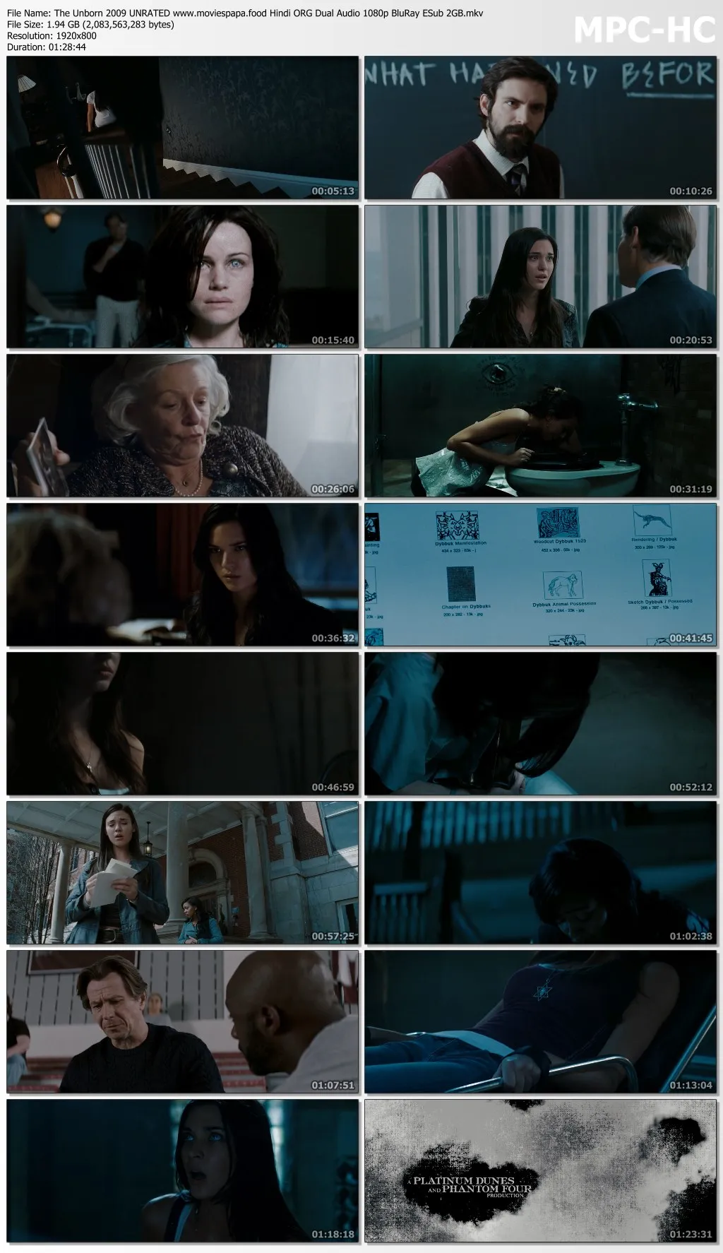 The Unborn 2009 UNRATED Hindi ORG Dual Audio 1080p | 720p | 480p BluRay ESub Download