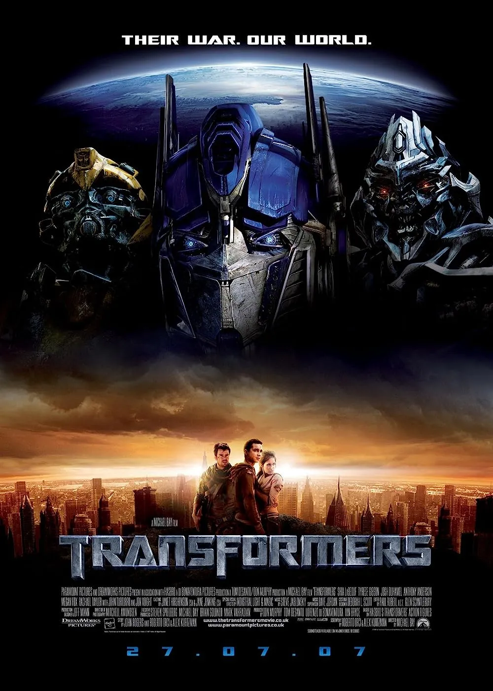  Transformers 2007 Hindi ORG Dual Audio 1080p | 720p | 480p BluRay MSub Downlaod